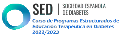 Curso de Programas Estructurados de Educación Terapéutica en Diabetes GEET (SED) – 2022/2023